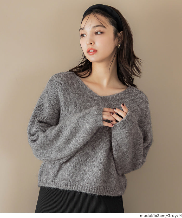 コカ coca Vネックニットトップス （Lt.pink） Lt.pink