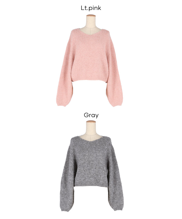 コカ coca Vネックニットトップス （Lt.pink） Lt.pink