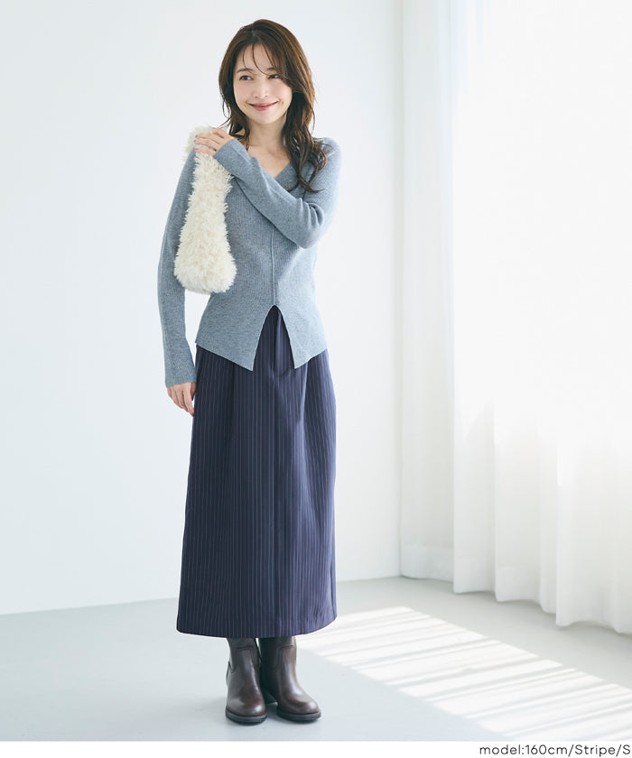 コカ coca Iラインスリットスカート （Stripe） Stripe