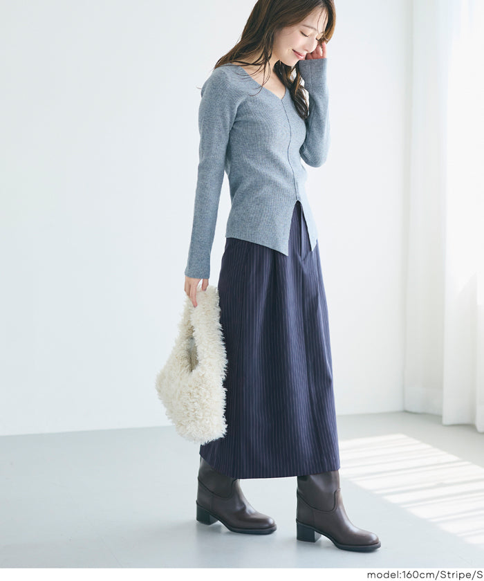 コカ coca Iラインスリットスカート （Stripe） Stripe