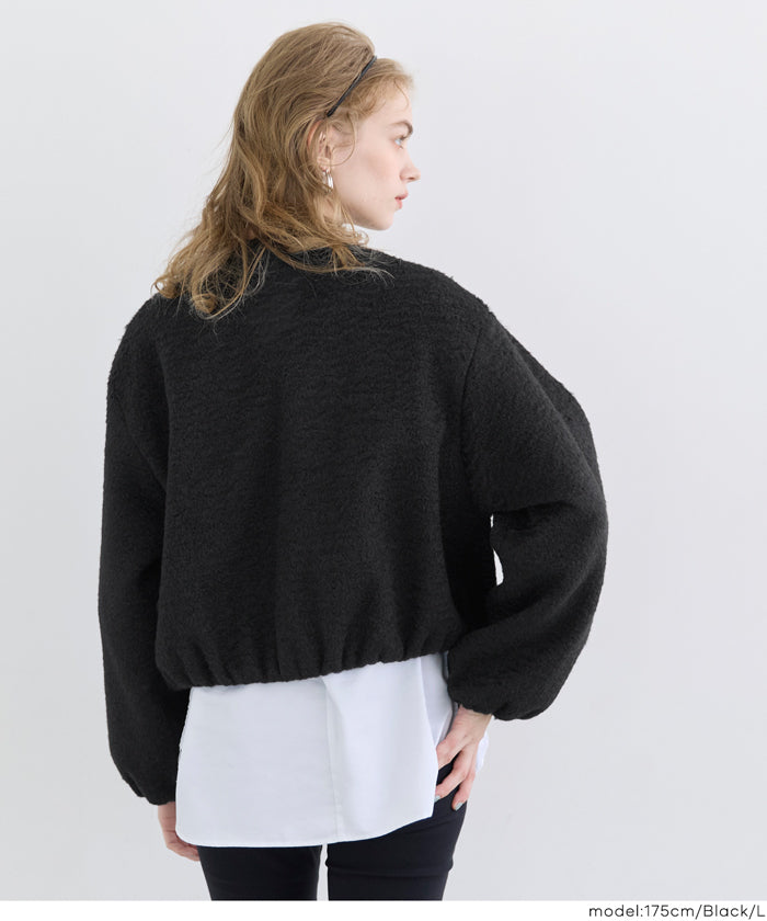 コカ coca カーリーボアブルゾン （Black） Black