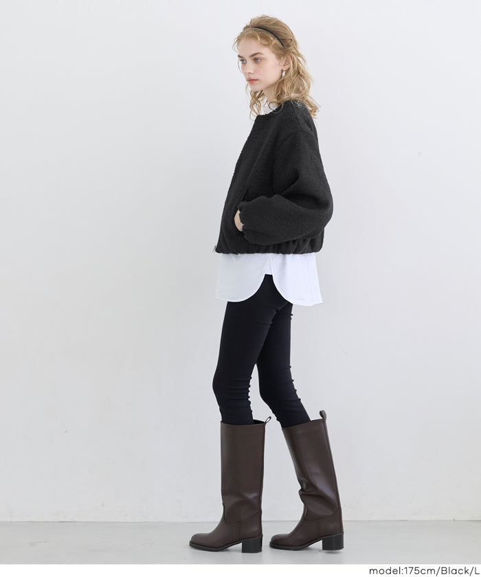 コカ coca カーリーボアブルゾン （Black） Black