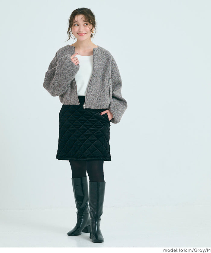 コカ coca カーリーボアブルゾン （Black） Black