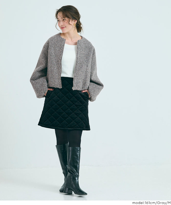 コカ coca カーリーボアブルゾン （Black） Black