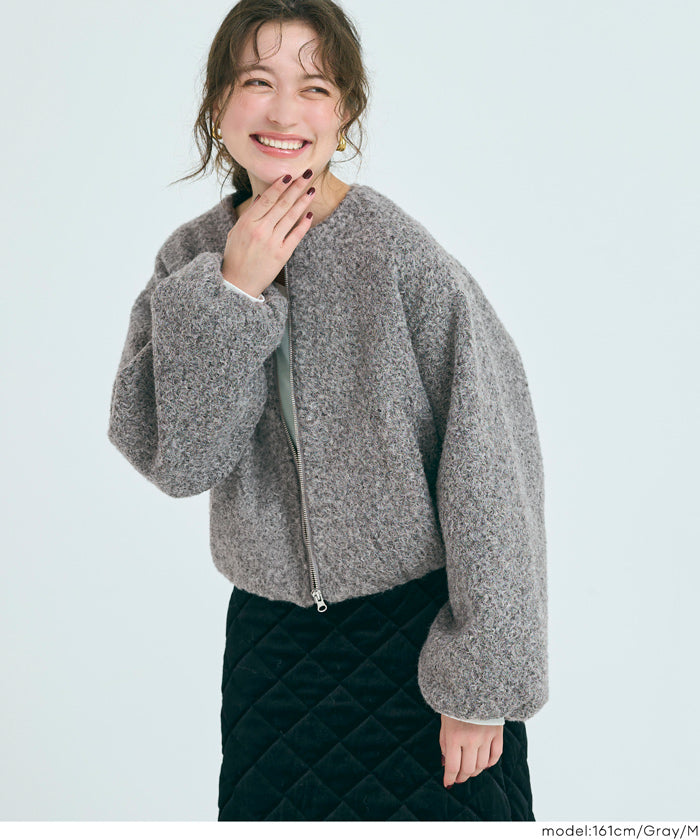 コカ coca カーリーボアブルゾン （Black） Black