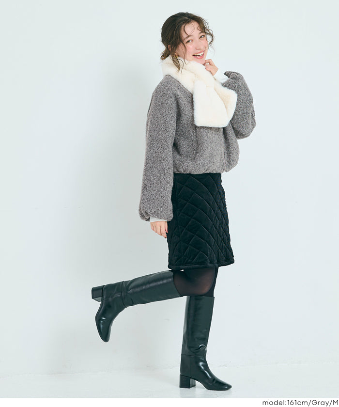 コカ coca カーリーボアブルゾン （Black） Black