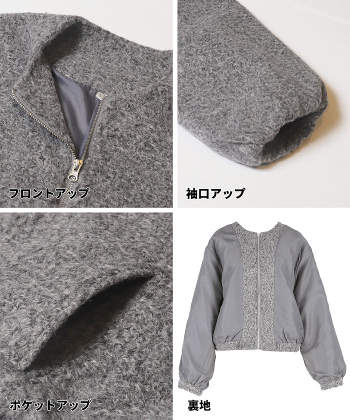 コカ coca カーリーボアブルゾン （Black） Black