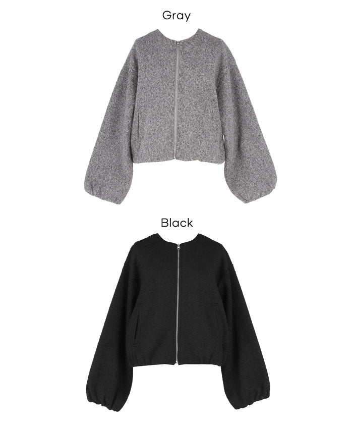 コカ coca カーリーボアブルゾン （Black） Black