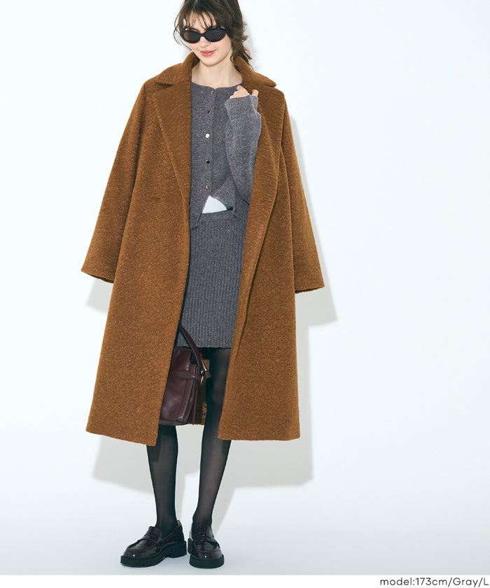 コカ coca 縮絨ニット金釦カーディガン （Gray） Gray