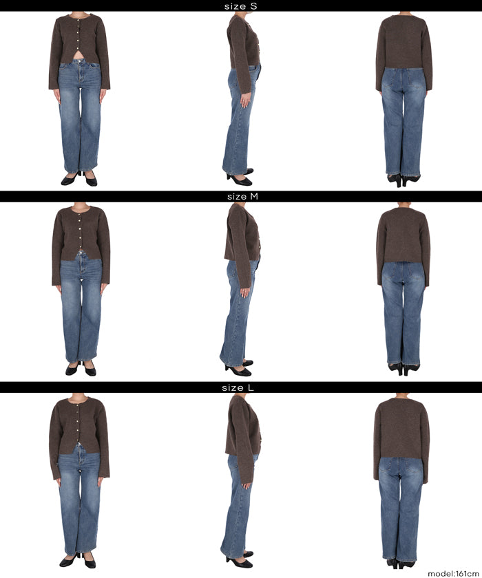 コカ coca 縮絨ニット金釦カーディガン （Gray） Gray