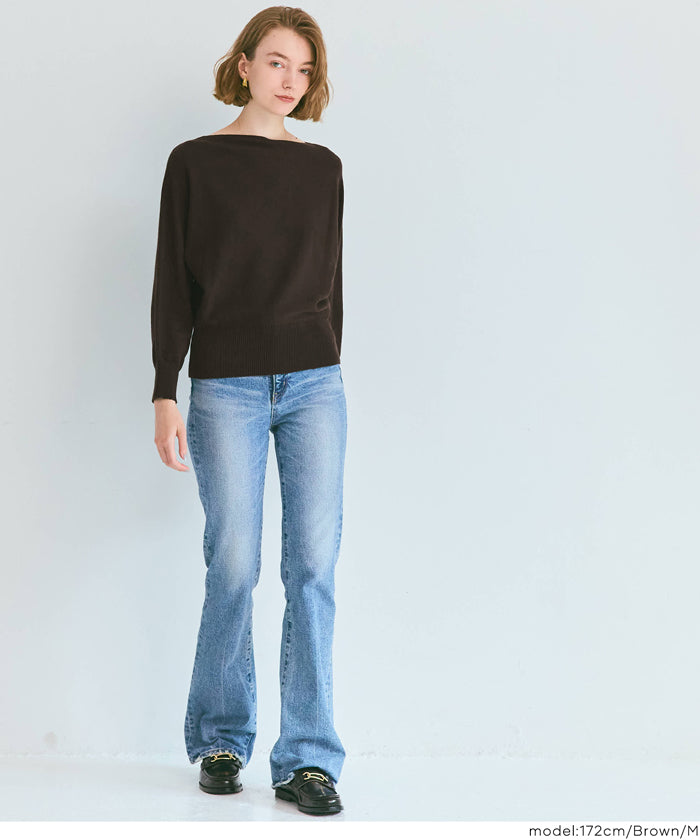 コカ coca ボートネックドルマンニット （Charcoal） Charcoal