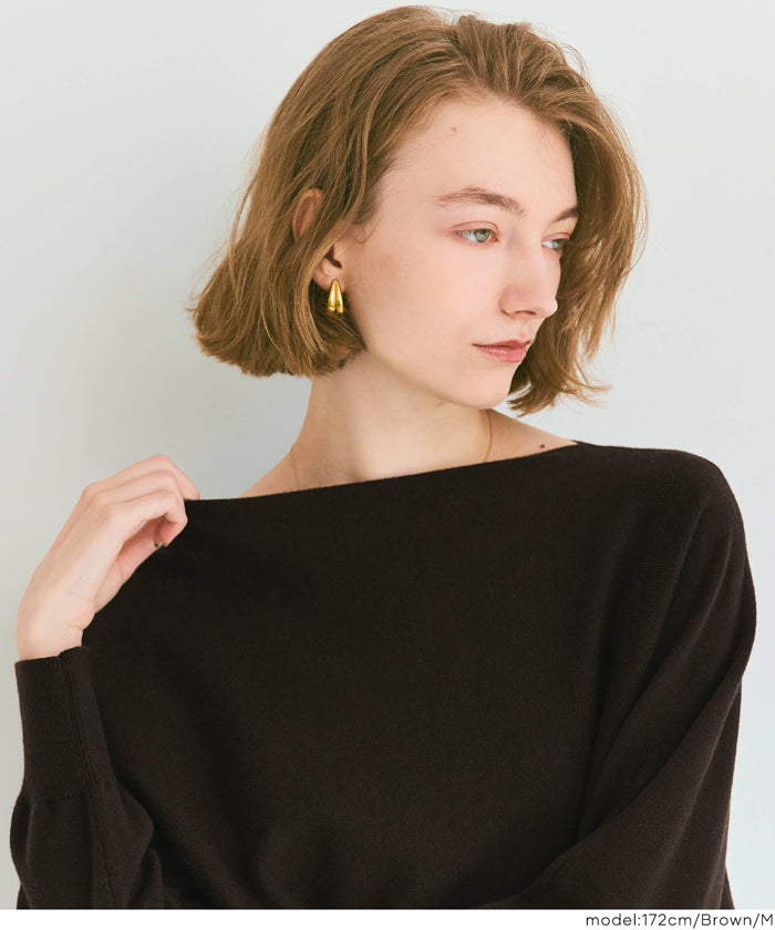 コカ coca ボートネックドルマンニット （Charcoal） Charcoal