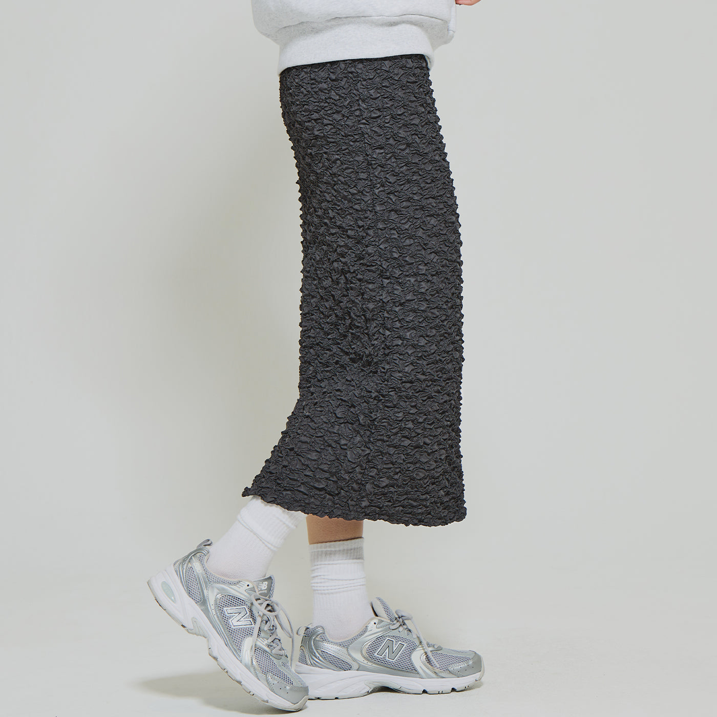 コカ coca デザインIラインスカート （Charcoal） Charcoal