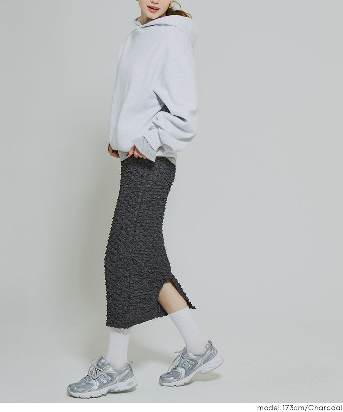 コカ coca デザインIラインスカート （Charcoal） Charcoal