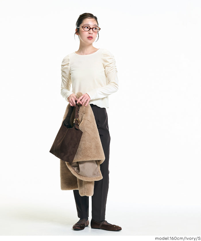 コカ coca ベロアシャーリングトップス （Charcoal） Charcoal