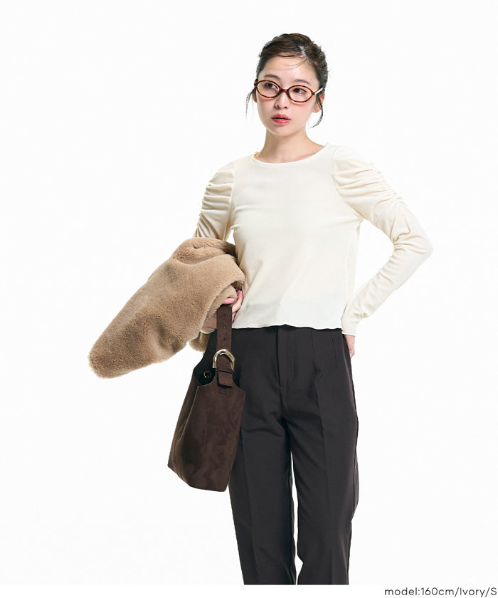 コカ coca ベロアシャーリングトップス （Charcoal） Charcoal