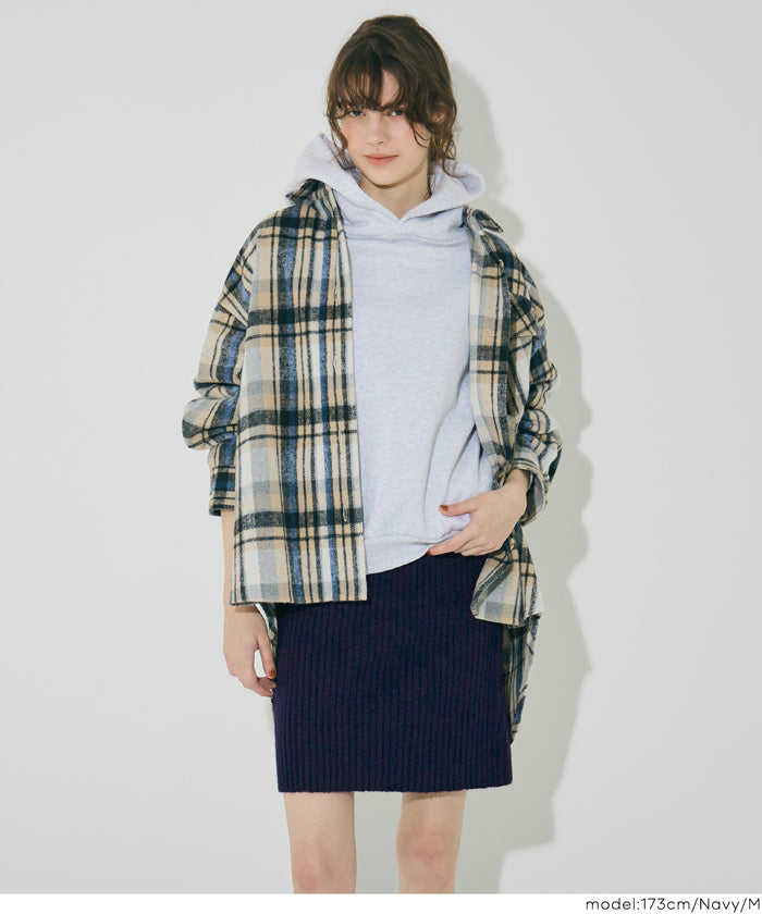 コカ coca 縮絨ニットミニスカート （Navy） Navy