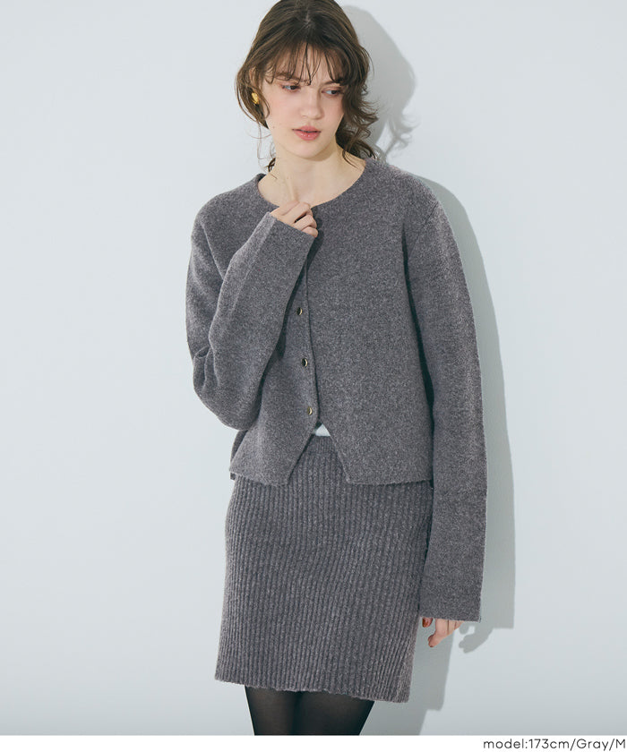 コカ coca 縮絨ニットミニスカート （Navy） Navy