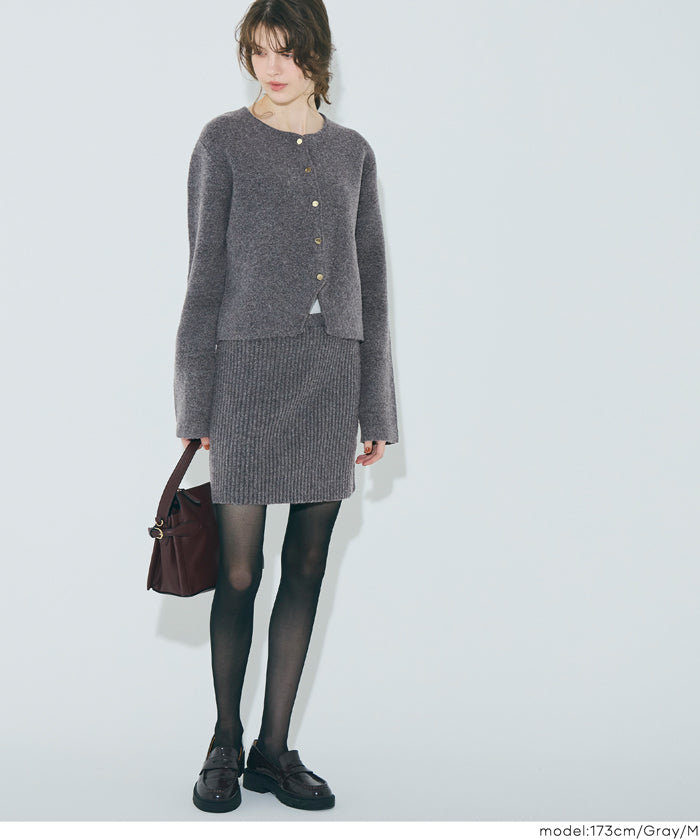 コカ coca 縮絨ニットミニスカート （Navy） Navy