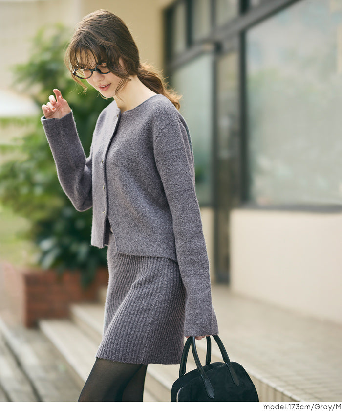 コカ coca 縮絨ニットミニスカート （Navy） Navy