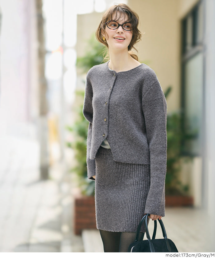 コカ coca 縮絨ニットミニスカート （Navy） Navy