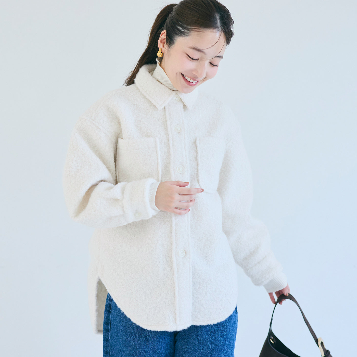 コカ coca プードルボアジャケット （White） White