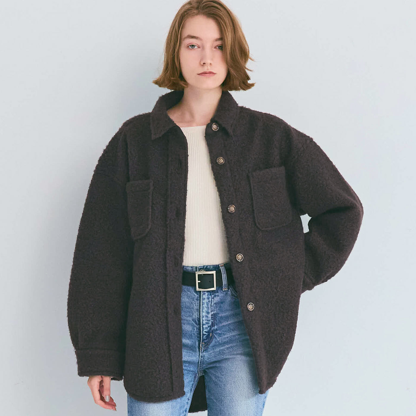 コカ coca プードルボアジャケット （Brown） Brown