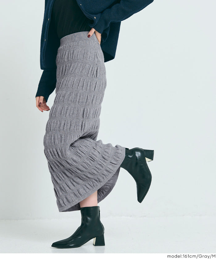 コカ coca シャーリングニットスカート （Black） Black