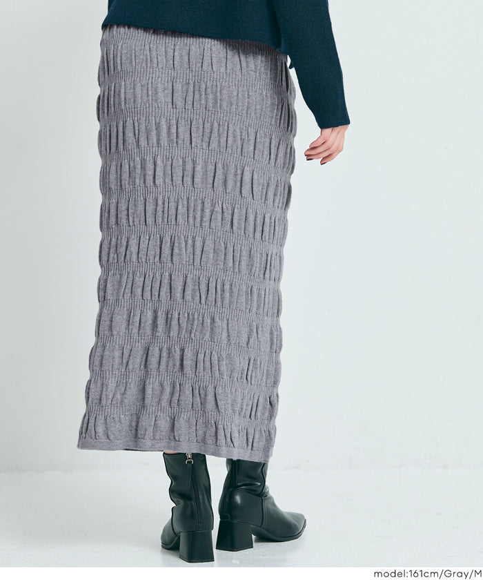 コカ coca シャーリングニットスカート （Black） Black