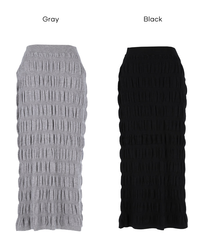 コカ coca シャーリングニットスカート （Black） Black