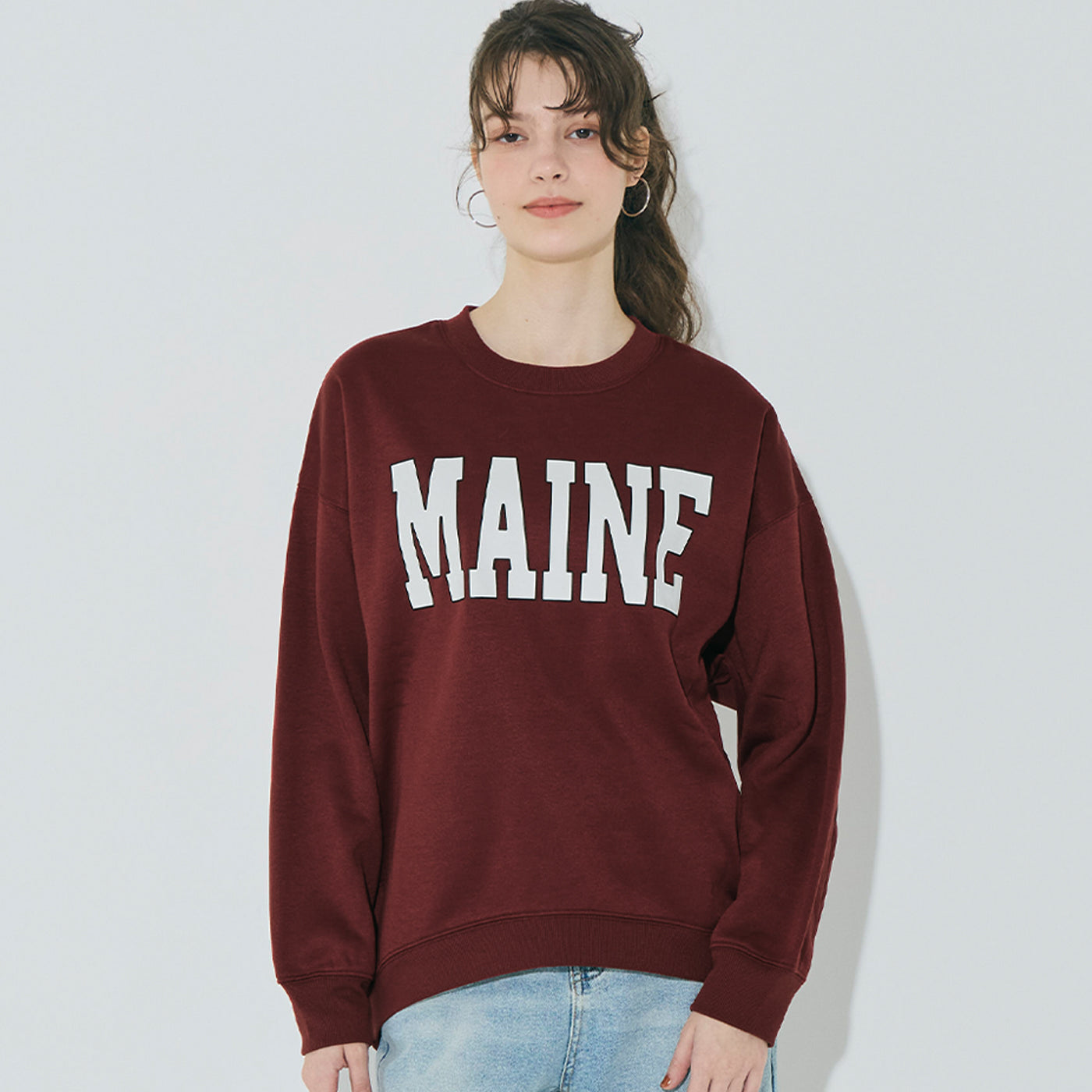 コカ coca 裏起毛プリントスウェット （Wine） Wine