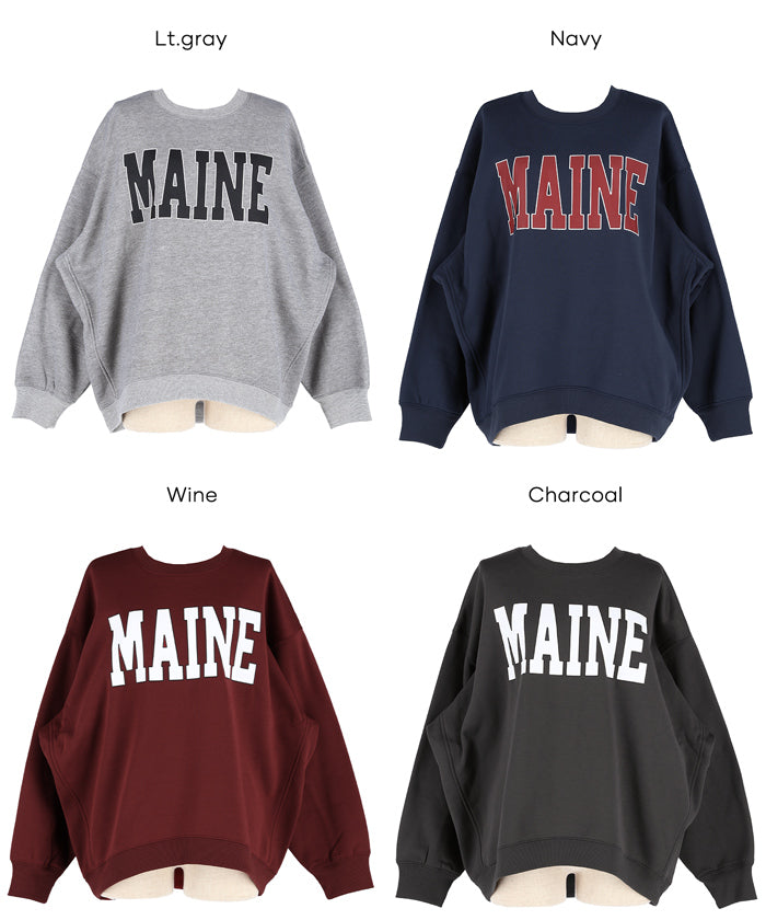 コカ coca 裏起毛プリントスウェット （Wine） Wine