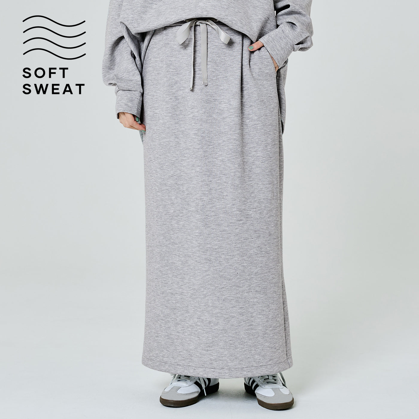 コカ coca ソフトダンボールIラインスカート （Gray） Gray