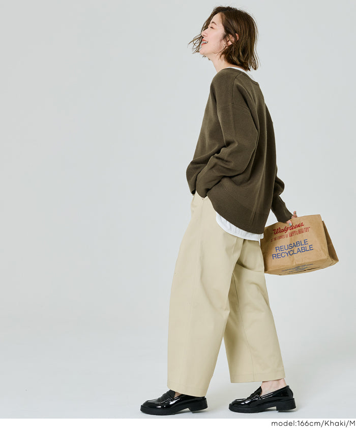 コカ coca ディープVネックニットトップス （Khaki） Khaki