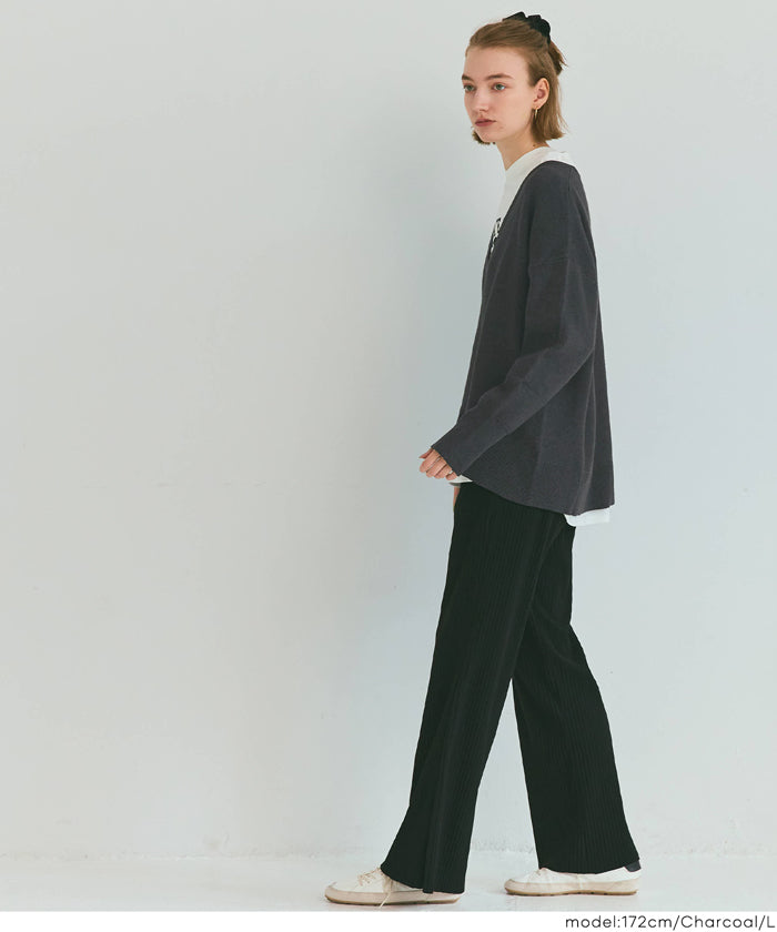 コカ coca ディープVネックニットトップス （Khaki） Khaki