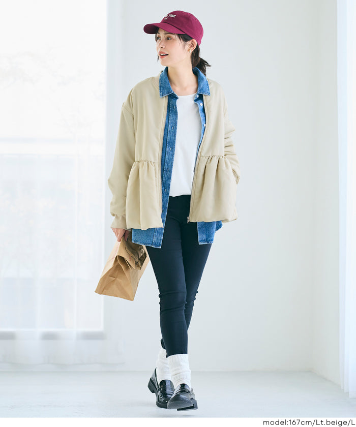 コカ coca ペプラムヘムMA-1 （Lt.beige） Lt.beige