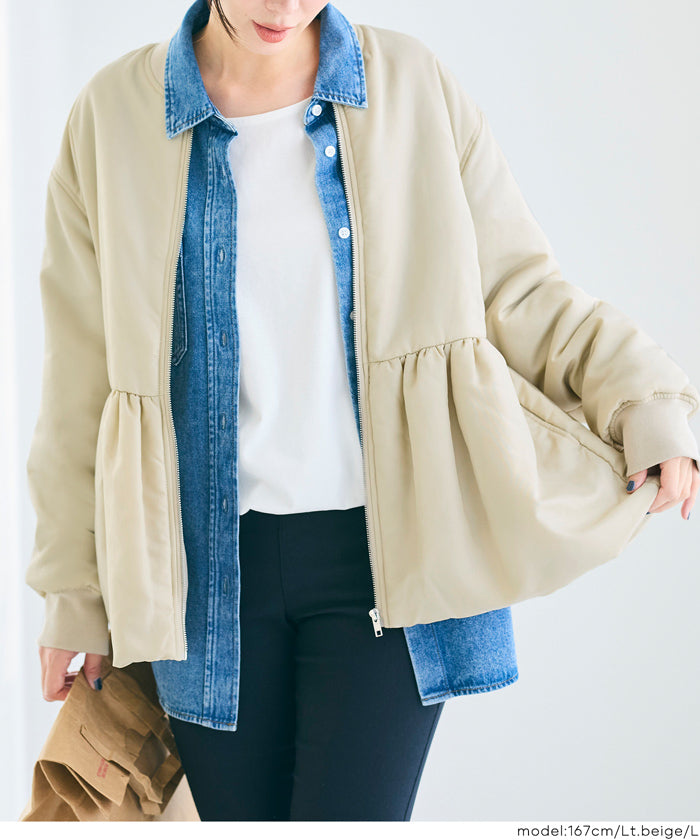 コカ coca ペプラムヘムMA-1 （Lt.beige） Lt.beige