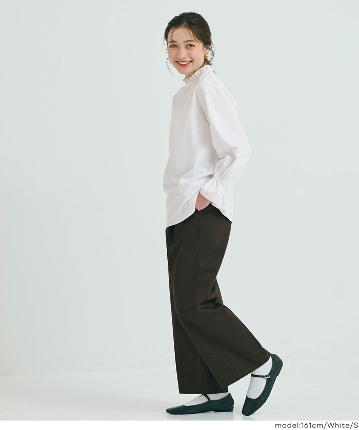 コカ coca スタンドフリルブラウス （White） White