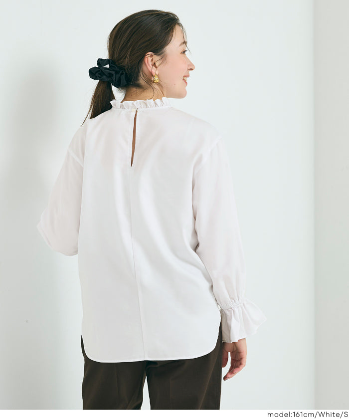 コカ coca スタンドフリルブラウス （White） White