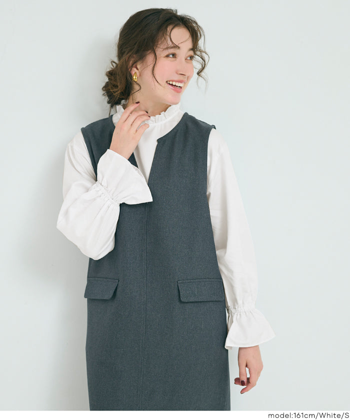 コカ coca スタンドフリルブラウス （White） White