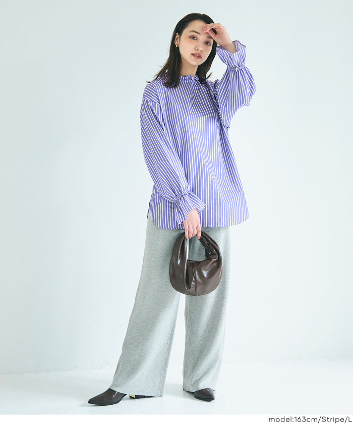 コカ coca スタンドフリルブラウス （White） White