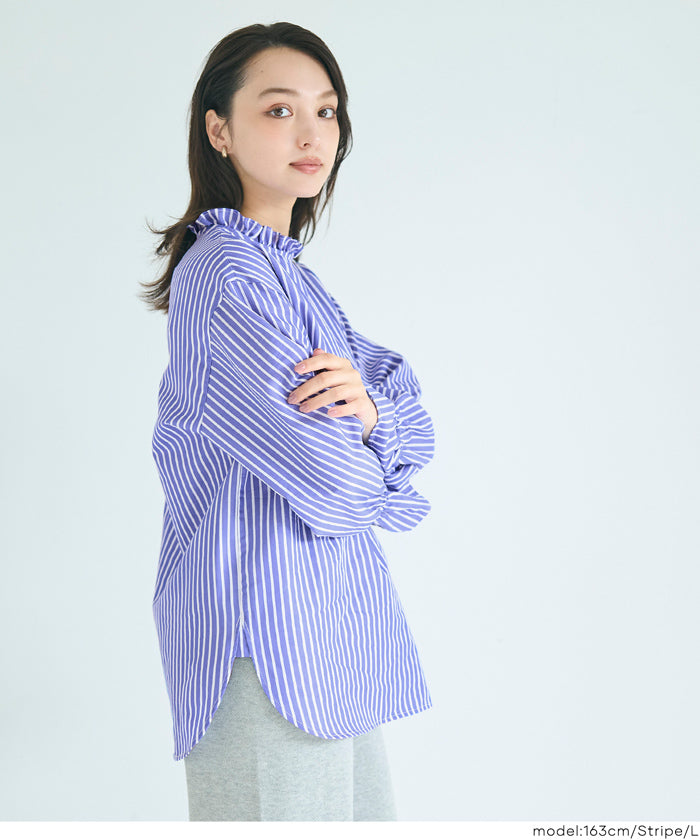 コカ coca スタンドフリルブラウス （White） White