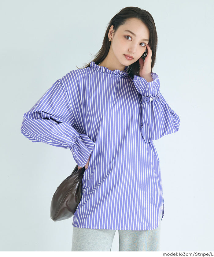 コカ coca スタンドフリルブラウス （White） White