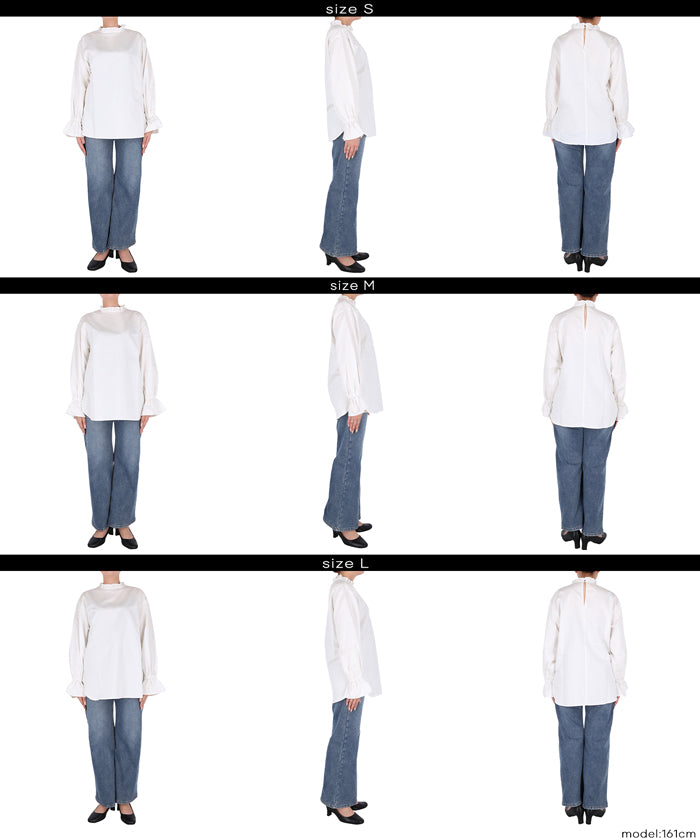 コカ coca スタンドフリルブラウス （White） White