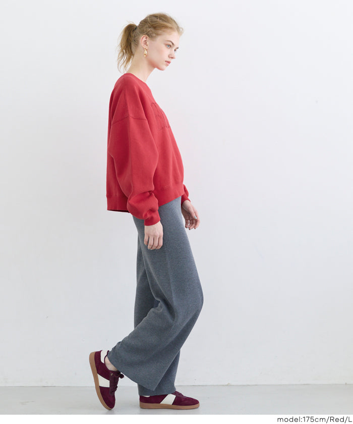 コカ coca ヘビーウェイト裏起毛ビンテージ加工ロゴスウェット （Red） Red