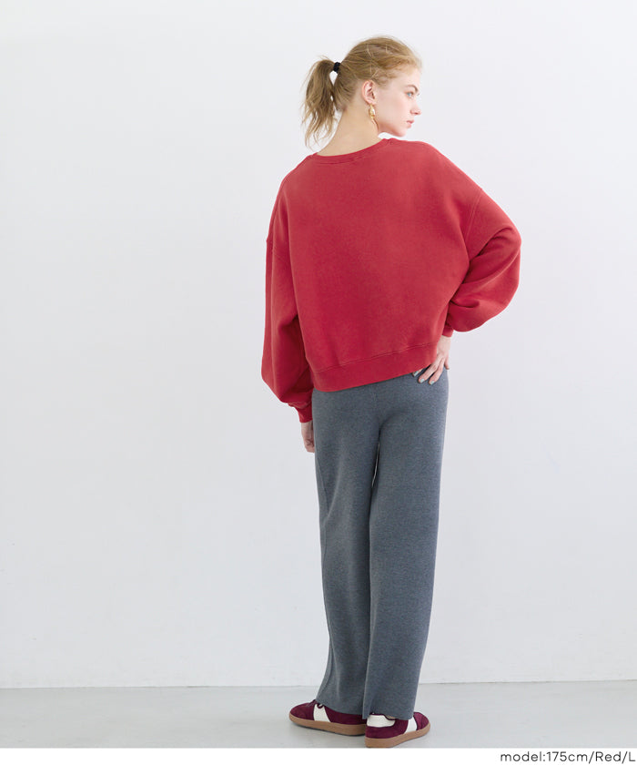 コカ coca ヘビーウェイト裏起毛ビンテージ加工ロゴスウェット （Red） Red