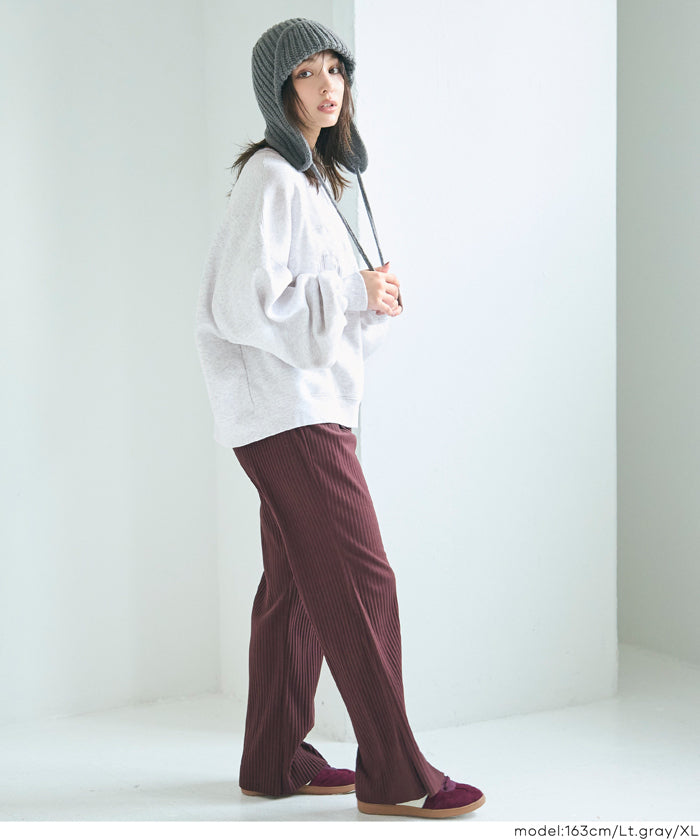 コカ coca ヘビーウェイト裏起毛ビンテージ加工ロゴスウェット （Red） Red