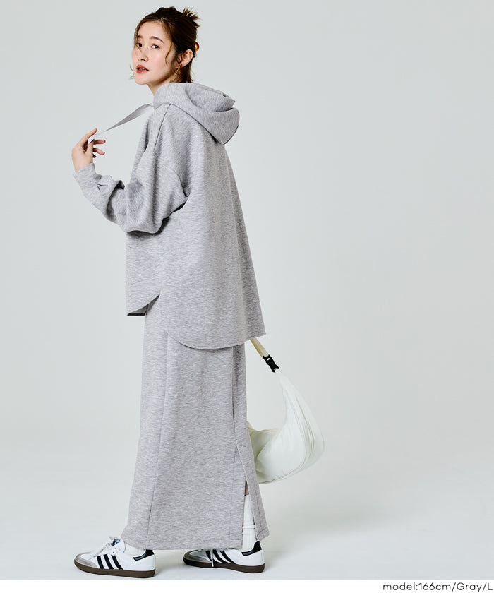 コカ coca ソフトスウェットリボンパーカー （Gray） Gray