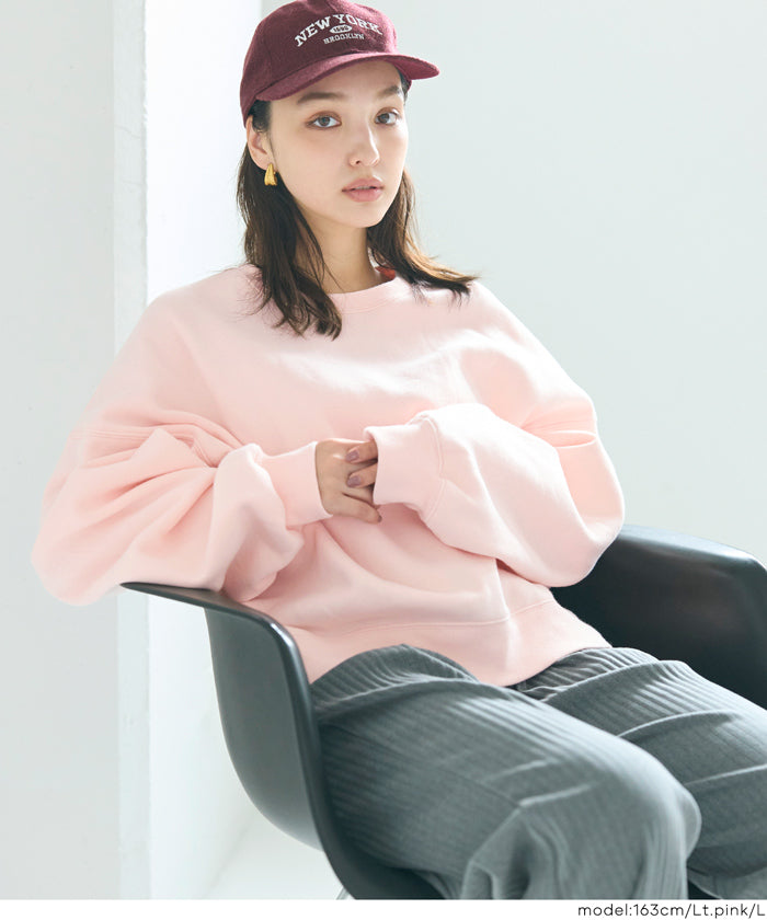 コカ coca ヘビーウェイト裏起毛ビンテージ加工無地スウェット （Lt.pink） Lt.pink