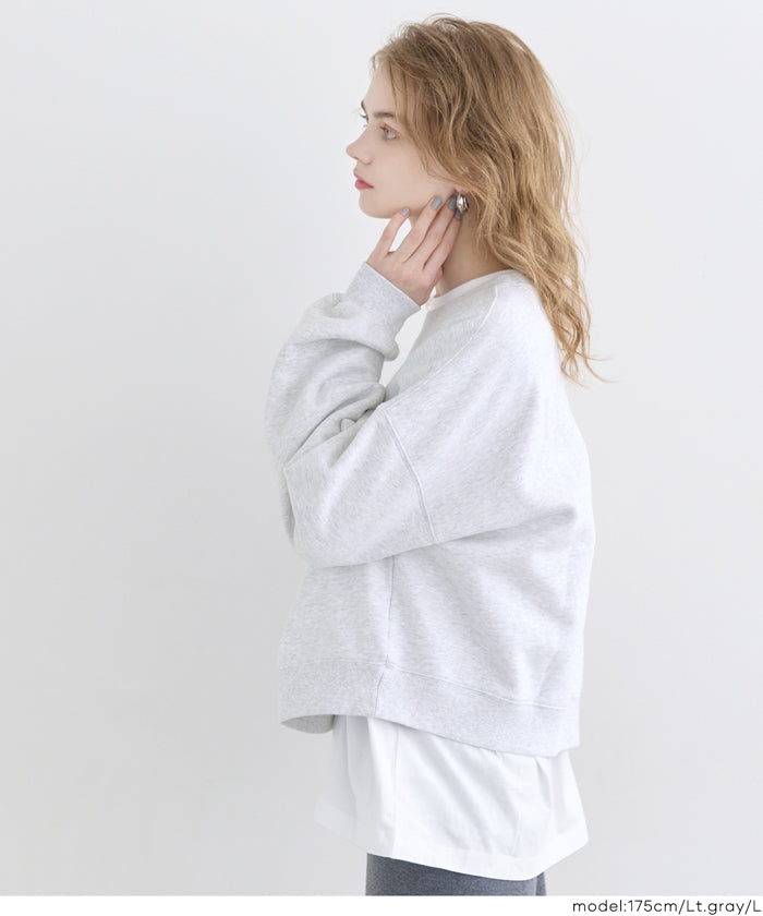 コカ coca ヘビーウェイト裏起毛ビンテージ加工無地スウェット （Lt.pink） Lt.pink